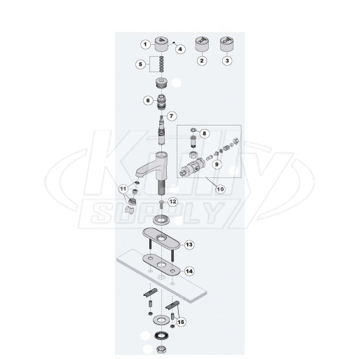 Symmons SLS-7000 Faucet Parts Breakdown