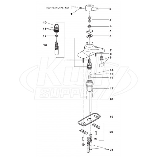 Symmons S-60/S-61 Faucet Parts Breakdown 