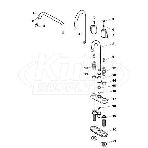 Symmons S-245/S-249 Faucet Parts Breakdown