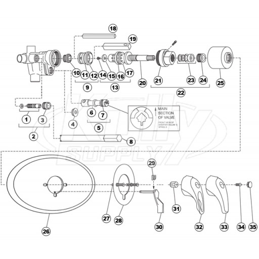 Symmons Deluxe Temptrol Parts Breakdown