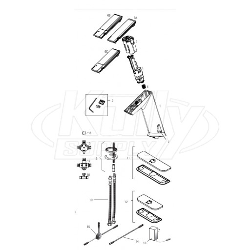 Sloan EFX-200, EFX-250, EFX-275, EFX-277, EFX-280 Series Infrared Sensor Faucet Parts Breakdown