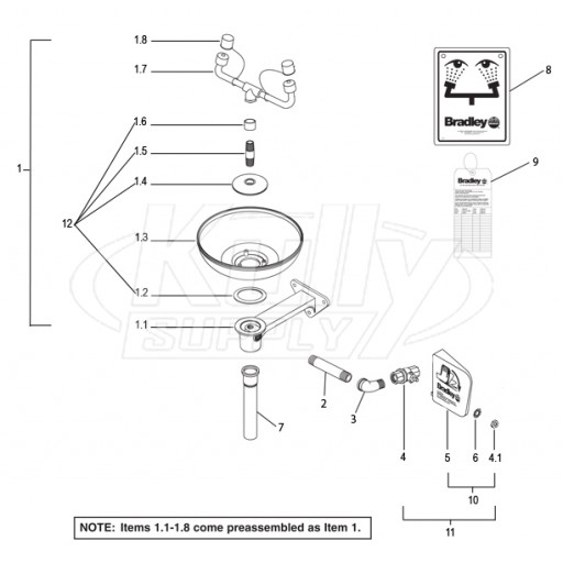 Bradley S19-220 Parts Breakdown
