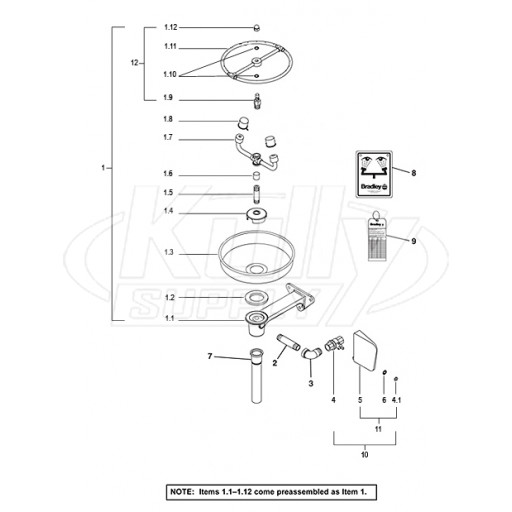 Bradley S19-220K Parts Breakdown