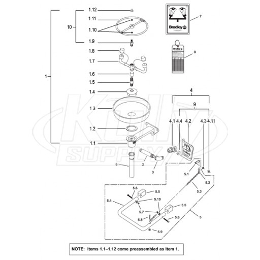 Bradley S19-220Y Parts Breakdown