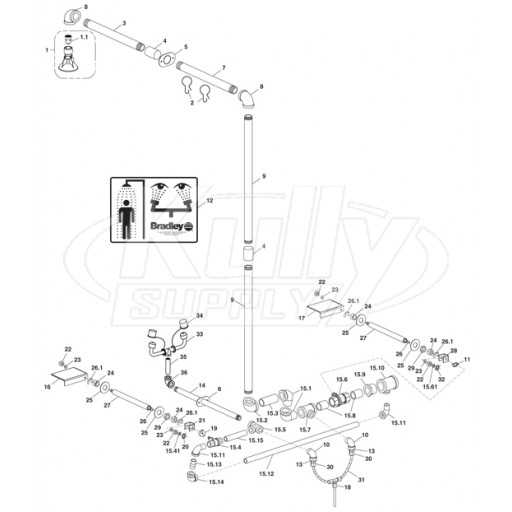 Bradley S19-310TW Parts Breakdown