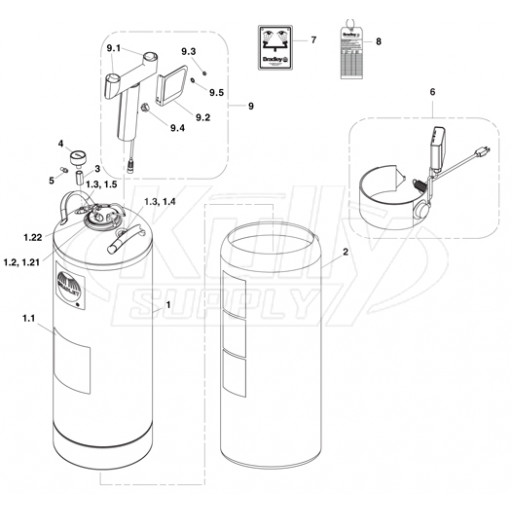 Bradley S19-788H Parts Breakdown