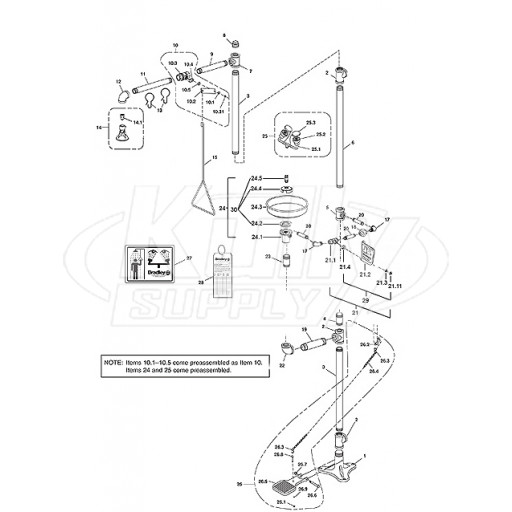 Bradley S19-310AC Parts Breakdown