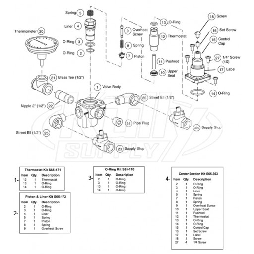 Bradley S19-2000 Parts Breakdown