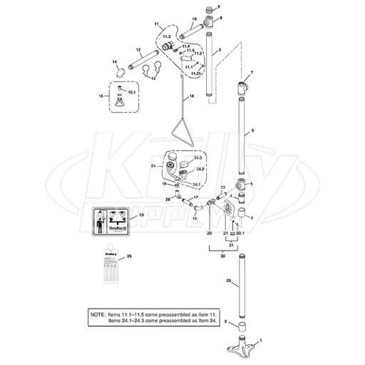 Bradley S19-310GG Parts Breakdown