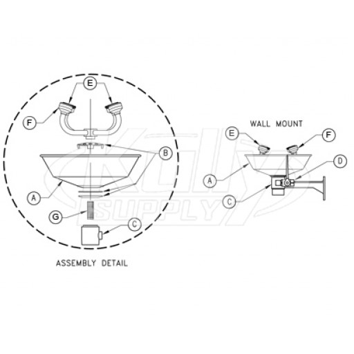 Wall Mount Eye/Face Wash