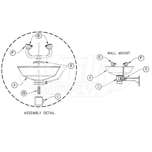 Wall Mount Eye/Face Wash