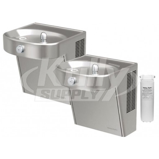 Halsey Taylor HVR8HDBL-WF Filtered Heavy Duty Vandal-Resistant Dual Drinking Fountain