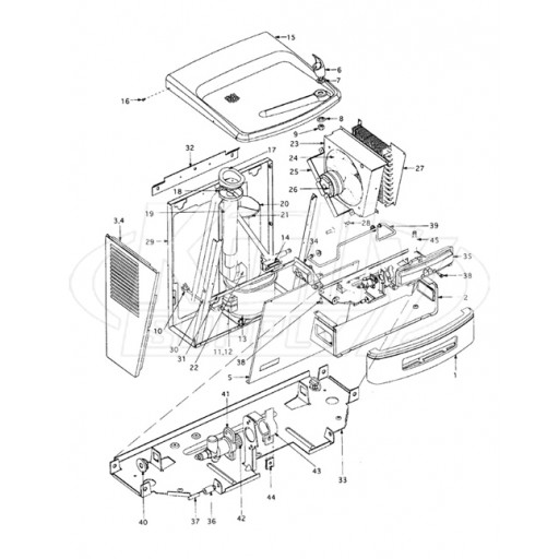 Oasis P8AM, PAM Drinking Fountain Parts Breakdown