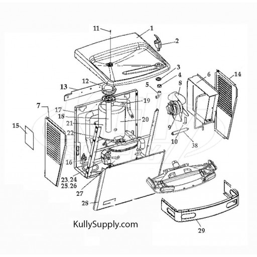 Oasis PG8AC Single-Station Drinking Fountain Parts Breakdown