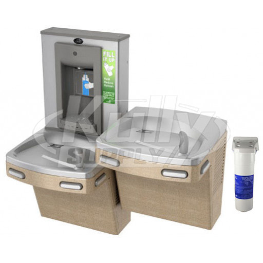 Oasis PGF8EBFSL Filtered Dual Drinking Fountain with Bottle Filler