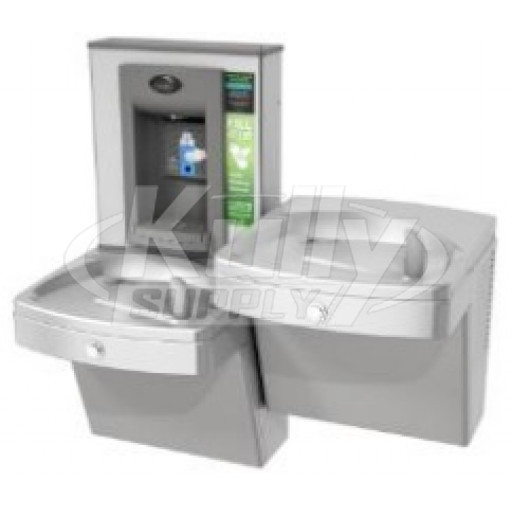 Oasis PGV8EBFSL Vandal-Resistant Dual Drinking Fountain with Bottle Filler