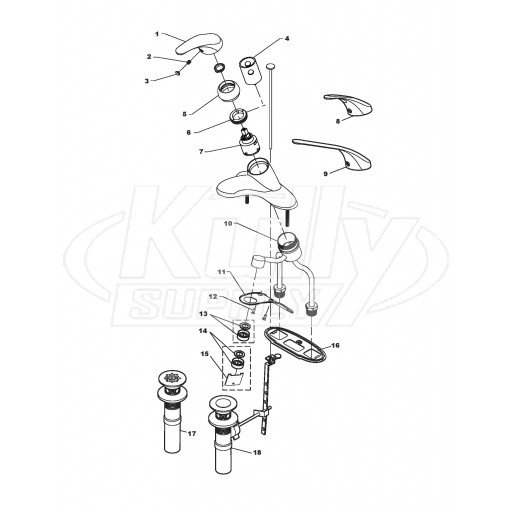 Symmons S-20 Faucet Parts Breakdown