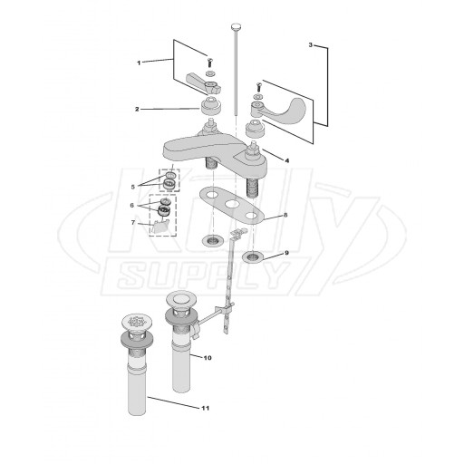 Symmons S-250 Faucet Parts Breakdown