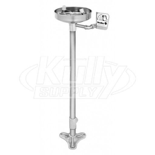 Bradley S19-210U Pedestal-Mounted Brass Eyewash