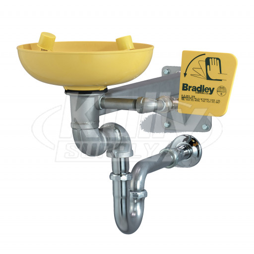 Bradley S19-220ABF Barrier-Free Wall-Mounted Eyewash (with Plastic Receptor)