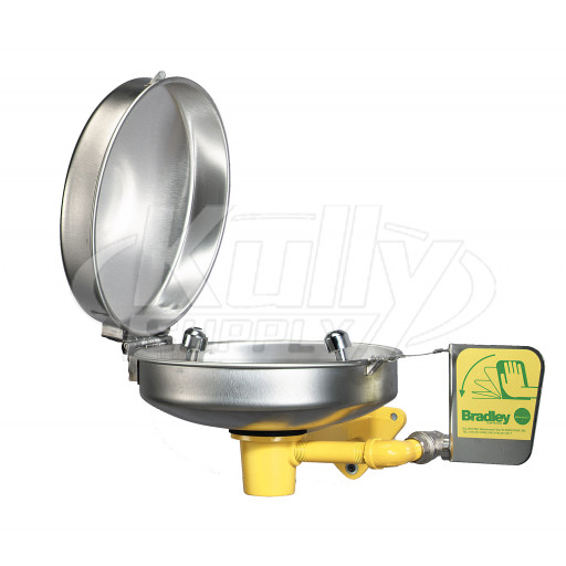 Bradley S19-220DCPT Eyewash (with Wall Bracket, Tailpiece, Trap, and Hinged Dust Cover)