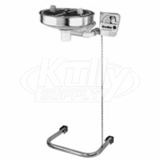 Bradley S19-220Y Hand/Foot-Operated Eye/Face Wash (with Wall Bracket)