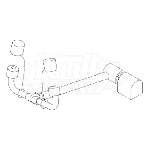 Bradley S19-280D Barrier-Free Counter-Mounted Swing-Down Eyewash