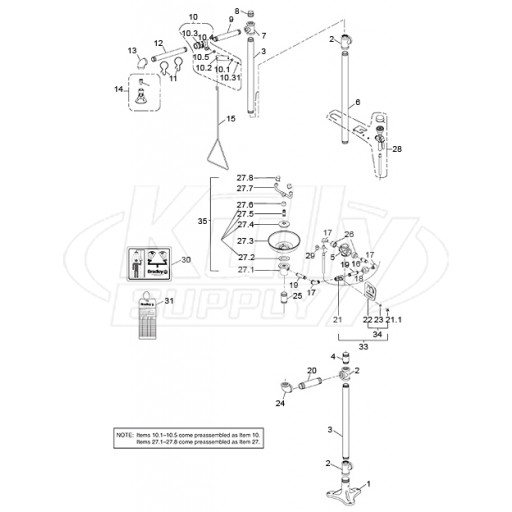 Bradley S19-310P Parts Breakdown