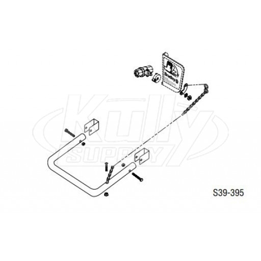 Bradley S39-395 Eyewash Foot Control Assembly