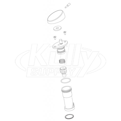 Bradley S65-091 Repair Kit with Push Button