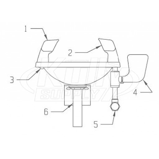 Speakman SE-400 Eye/Face Wash Parts Breakdown