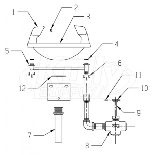 Speakman SE-410 Eye/Face Wash Parts Breakdown