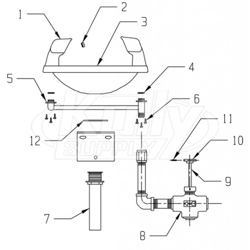 Speakman SE-411 Eye/Face Wash Parts Breakdown