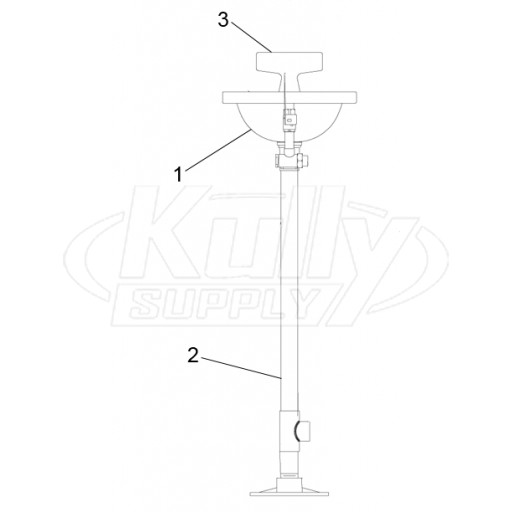 Speakman SE-421 Eye/Face Wash Parts Breakdown