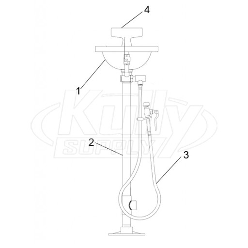 Speakman SE-431 Eye/Face Wash Parts Breakdown
