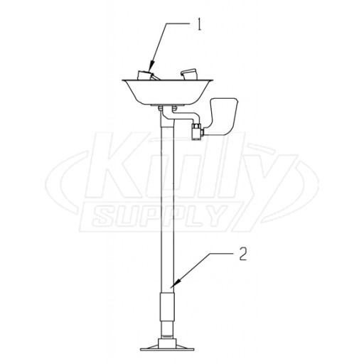 Speakman SE-491 Eye/Face Wash Parts Breakdown