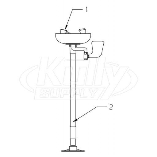 Speakman SE-496 Eye/Face Wash Parts Breakdown