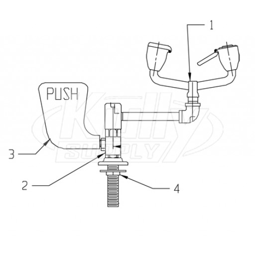 Speakman SE-572-LH Eyewash Parts Breakdown