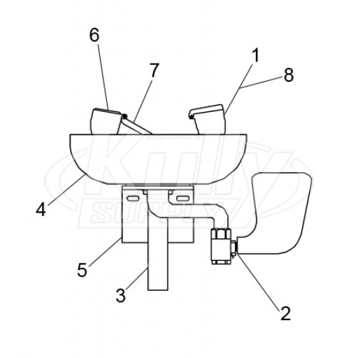 Speakman SE-580-ADA Eyewash Parts Breakdown