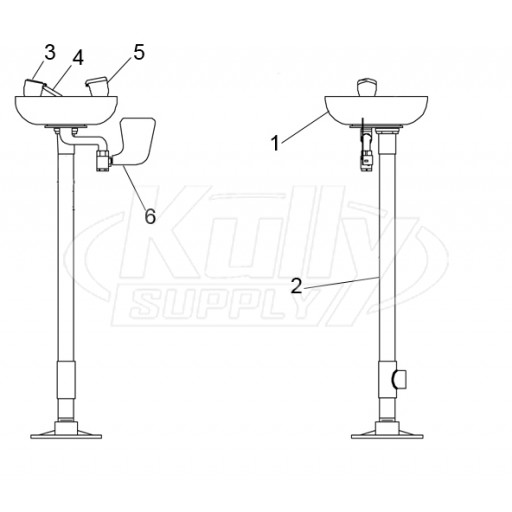 Speakman SE-583 Eyewash Parts Breakdown