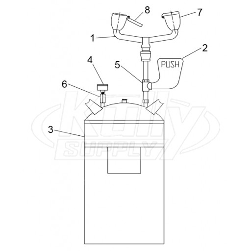 Speakman SE-591 Portable Eyewash Parts Breakdown