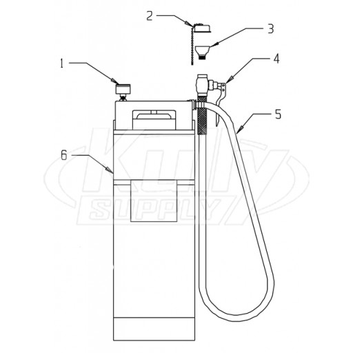 Speakman SE-597 Portable Eyewash Parts Breakdown