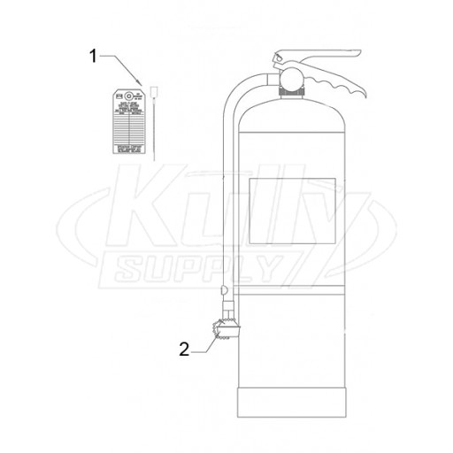 Speakman SE-599 Portable Eyewash Parts Breakdown