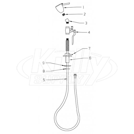 Speakman SE-922 Drench Hose Parts Breakdown