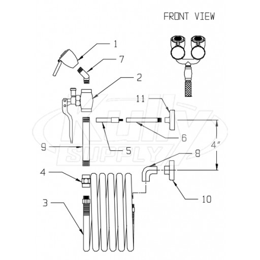 Speakman SE-925-TEW Drench Hose Parts Breakdown