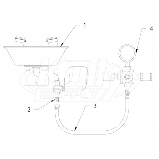 Speakman SE-TW-CU Eyewash/Mixing Valve Parts Breakdown