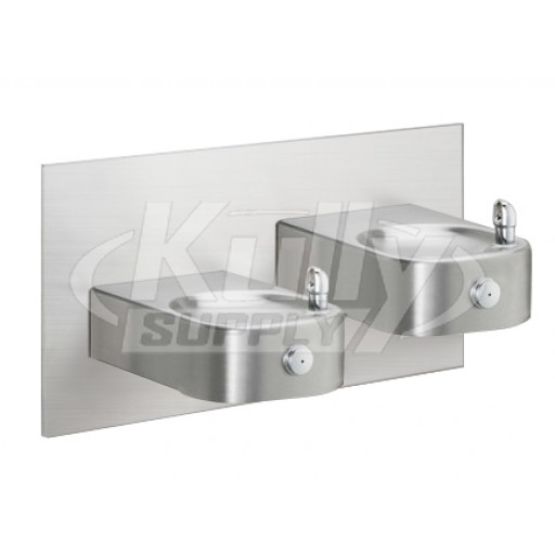 Elkay EHW217RAC NON-REFRIGERATED In-Wall Dual Drinking Fountain with Vandal-Resistant Bubbler