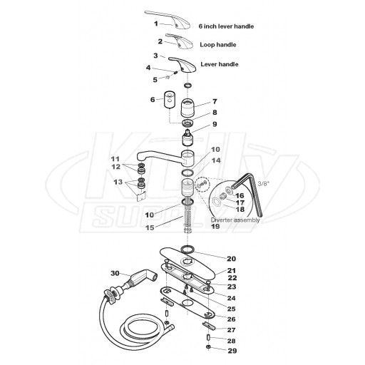 Symmons S-23-BH Faucet Parts Breakdown