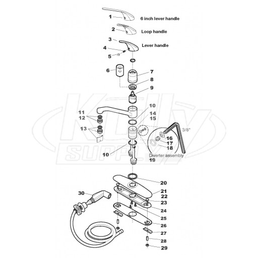 Symmons S-23 Faucet Parts Breakdown