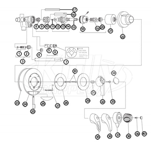 Symmons Temptrol 2 Parts Breakdown